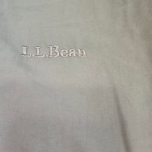 L.L. Bean Men XX Large Tall Beige Fleece Lined Insulated Bomber Jacket PolarTec - Picture 2 of 8